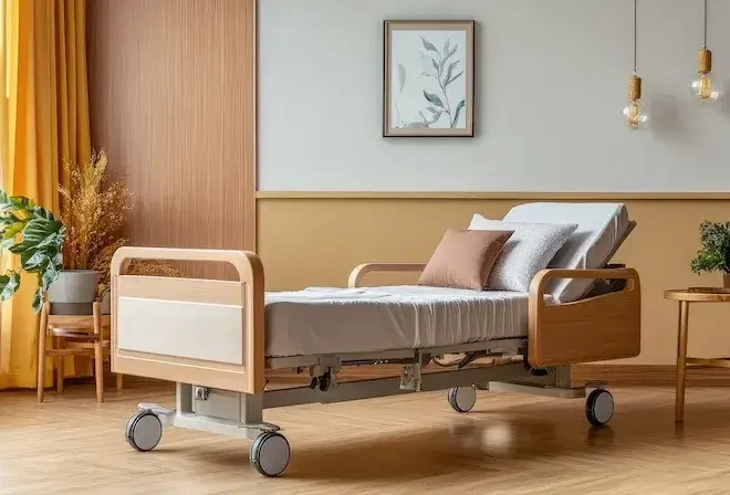 Łóżka rehabilitacyjne drewniane