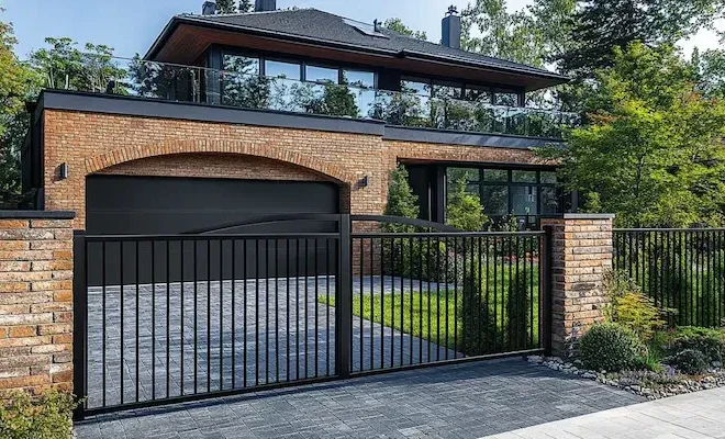 Metallzaun aus Polen mit Montage